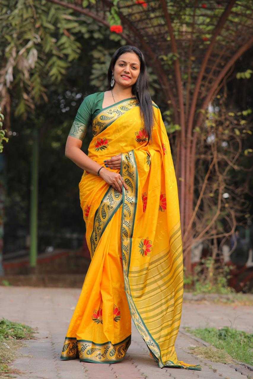 YNF SILK COTTON RUD MANGO WORK WHOLESALE SAREES MANUFACTURER         